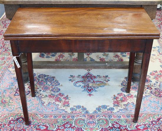 A George III mahogany tea table W.85cm